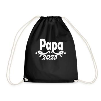 Papa 2023 - Turnbeutel - Schwarz - Vorne