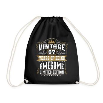 67 Years Of Being Awesome 67 Birthday 67 Years - Drawstring Bag - black - Front