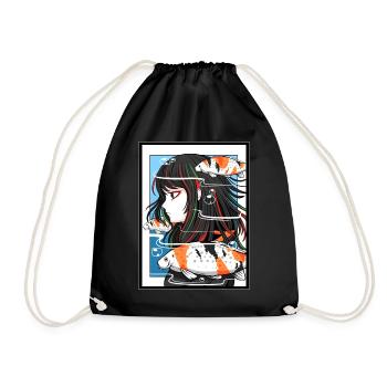 Anime Girl Otaku Fan Japanische Kultur Manga Girl - Turnbeutel - Schwarz - Vorne