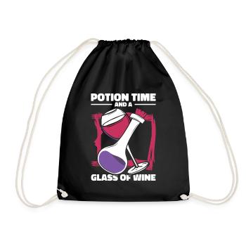 Aqua Tofana Wine Drinking Murder Mystery Wine - Drawstring Bag - black - Front