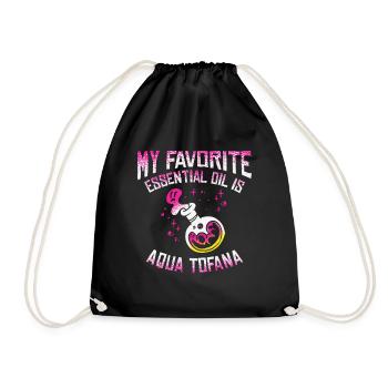 Aqua Tofana Conspiracy Theorist Essential Oil - Drawstring Bag - black - Front