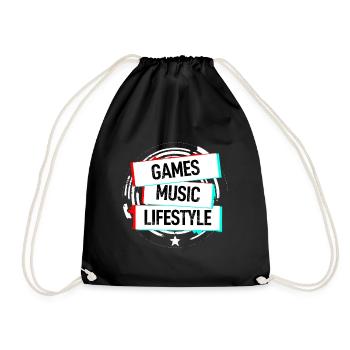 Jeux Musique Style de vie - Sac de sport léger - noir - Devant
