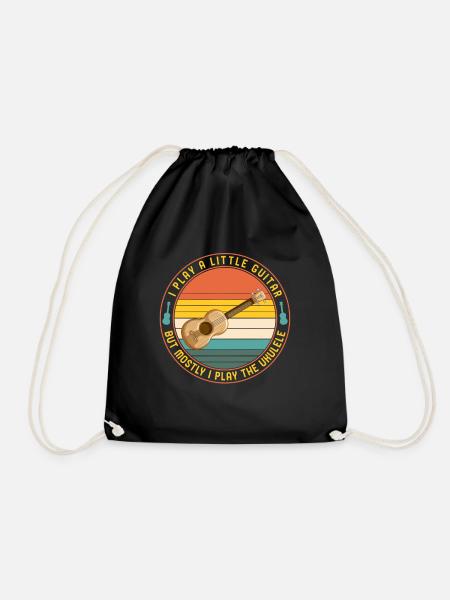 Chemise ukulélé musicien, je joue un peu de guitare - Sac de sport léger - noir