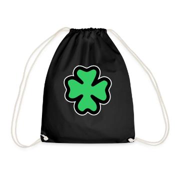 trèfle à quatre feuilles - Sac de sport léger - noir - Devant