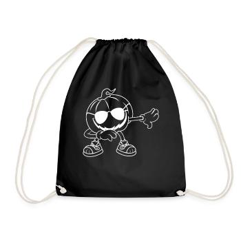 Citrouille d’Halloween avec lunettes de soleil Citrouille d’Halloween - Sac de sport léger - noir - Devant
