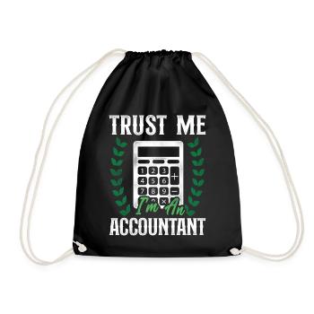 Accountant Bookkeeper Accounting - Drawstring Bag - black - Front
