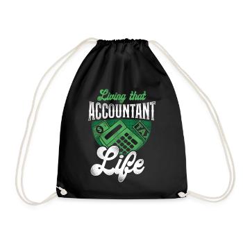 Accountant Bookkeeper Accounting - Drawstring Bag - black - Front