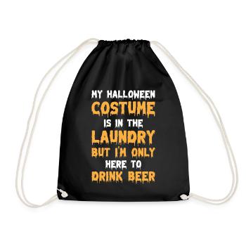 My Halloween costume is in laundry - Funny - Drawstring Bag - black - Front