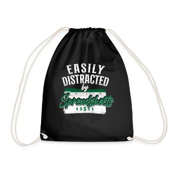 Accountant Bookkeeper Accounting - Drawstring Bag - black - Front