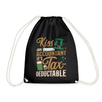 Accountant Bookkeeper Accounting - Drawstring Bag - black - Front