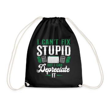 Accountant Bookkeeper Accounting - Drawstring Bag - black - Front