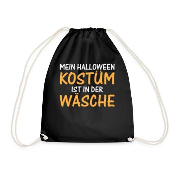 Halloween I Mein Halloween Kostüm ist in der Wäs - Turnbeutel - Schwarz - Vorne