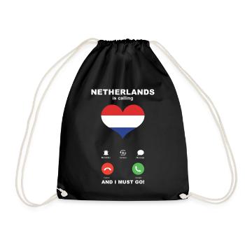 Les Pays-Bas appellent Netherlands Heart Souvenir - Sac de sport léger - noir - Devant