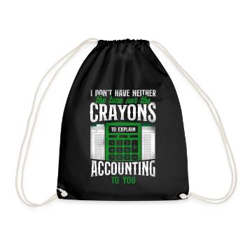 Accountant Bookkeeper Accounting - Drawstring Bag - black - Front