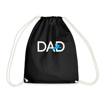 Swimming Dad - Drawstring Bag - black - Front