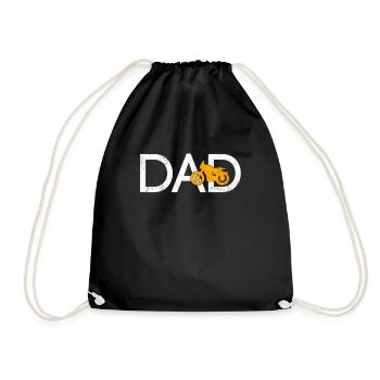 Motorrad Papa - Turnbeutel - Schwarz - Vorne