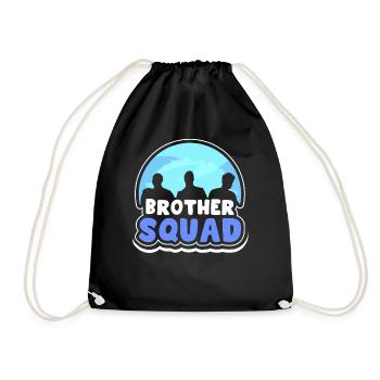 Bruder Team Freund Brüder Freundschaft - Turnbeutel - Schwarz - Vorne