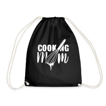 Cooking Mom Cooking Cook Cook Mother - Drawstring Bag - black - Front