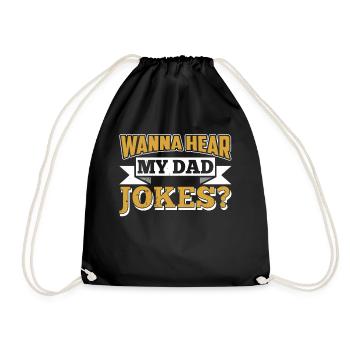 Papa Joke Dad Joke Jokes Father - Drawstring Bag - black - Front