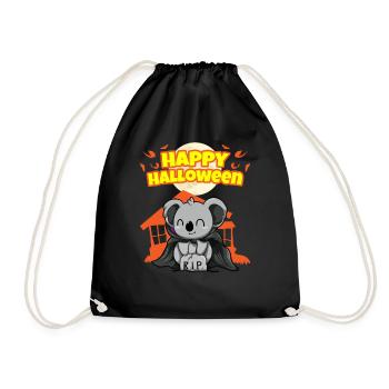 Happy Halloween Scary Funny Hallow's Eve Costume - Drawstring Bag - black - Front