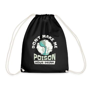 Aqua Tofana Skull Poison Crime Fan Drink Poison - Drawstring Bag - black - Front