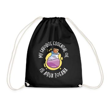 Aqua Tofana Conspiracy Theorist Essential Oil - Drawstring Bag - black - Front