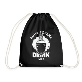 Aqua Tofana Drinking Mystery Fan Potion Drink - Drawstring Bag - black - Front
