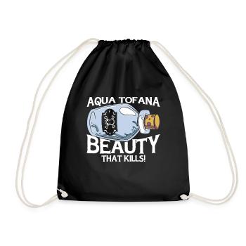 Aqua Tofana Conspiracy Theorist Poison Bottle - Drawstring Bag - black - Front
