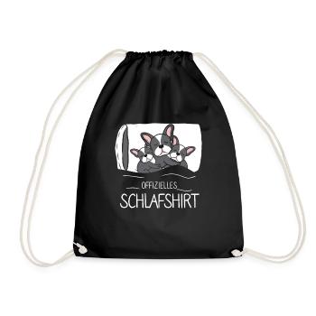 Offizielles Schlafshirt Hund - Turnbeutel - Schwarz - Vorne