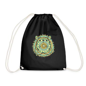 Mandala Hérisson Art géométrique - Sac de sport léger - noir - Devant
