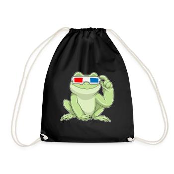 Lunettes Grenouille - Sac de sport léger - noir - Devant