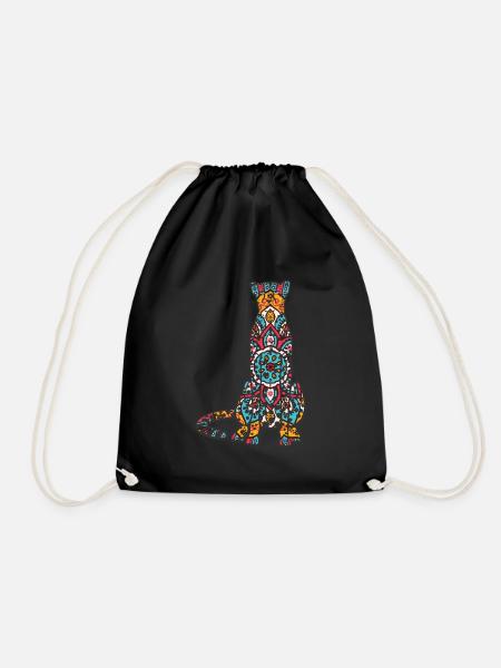 Mandala Cheetah Modèle de géométrie - Sac de sport léger - noir