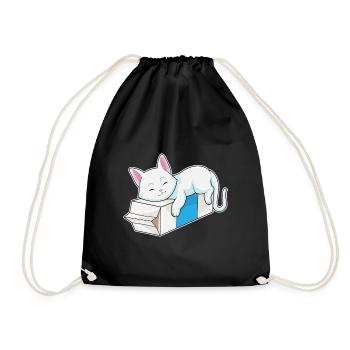 Katze Milch - Turnbeutel - Schwarz - Vorne