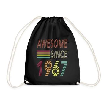 Awesome since 1967 - Turnbeutel - Schwarz - Vorne