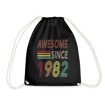 Awesome since 1982 - Turnbeutel - Schwarz - Vorne
