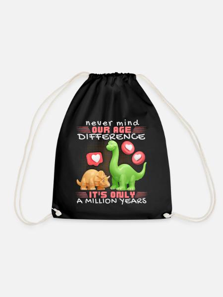 Verliebter Dinosaurier lustiger Spruch Dino-Spruch - Turnbeutel - Schwarz