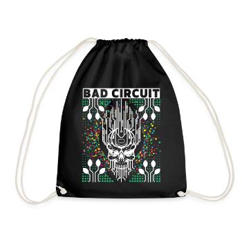 Carte d’ordinateur, circuit, crâne disant - Sac de sport léger - noir - Devant
