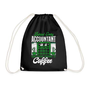 Accountant Bookkeeper Accounting - Drawstring Bag - black - Front