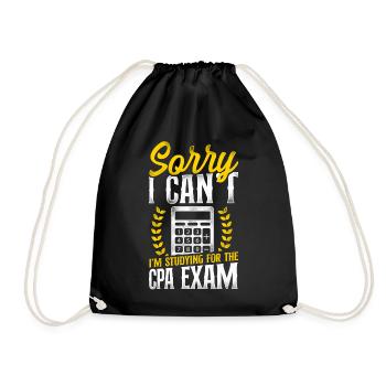 Accountant Bookkeeper Accounting - Drawstring Bag - black - Front