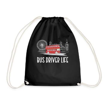 La vie d’un chauffeur d’autobus Conduisant un chauffeur d’autobus - Sac de sport léger - noir - Devant