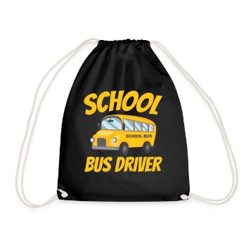 Chauffeur d’autobus scolaire Autocar De voyage - Sac de sport léger - noir - Devant