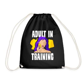 Adult In Education Adult Birthday - Drawstring Bag - black - Front
