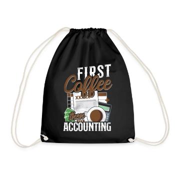 Accountant Bookkeeper Accounting - Drawstring Bag - black - Front