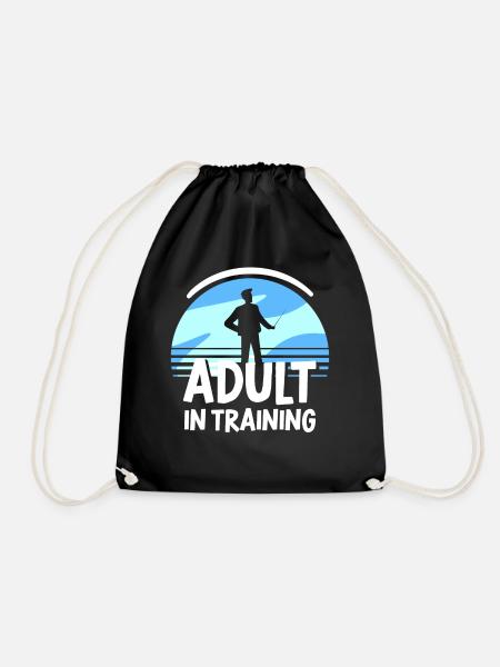 Adult In Training Birthday Adult - Drawstring Bag - black