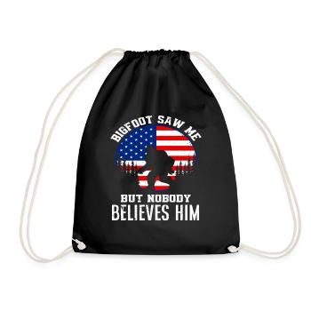 Drôle de Bigfoot USA Drapeau - Sac de sport léger - noir - Devant