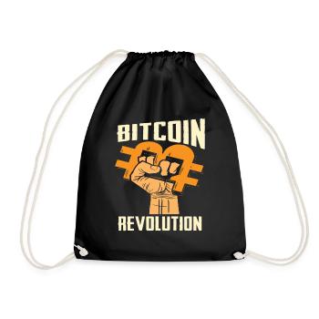 Bitcoin Revolution - Turnbeutel - Schwarz - Vorne