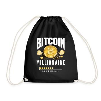 Bitcoin Millionaire Cadeau - Sac de sport léger - noir - Devant