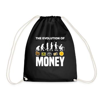 Bitcoin Geld Evolution - Turnbeutel - Schwarz - Vorne