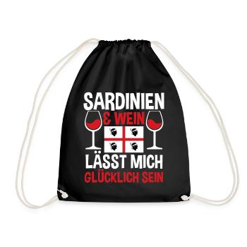 Sarde Sardische Flagge Sardegna Sardinien - Turnbeutel - Schwarz - Vorne