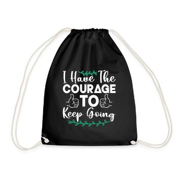 Café en santé mentale que j’ai le courage de garder - Sac de sport léger - noir - Devant